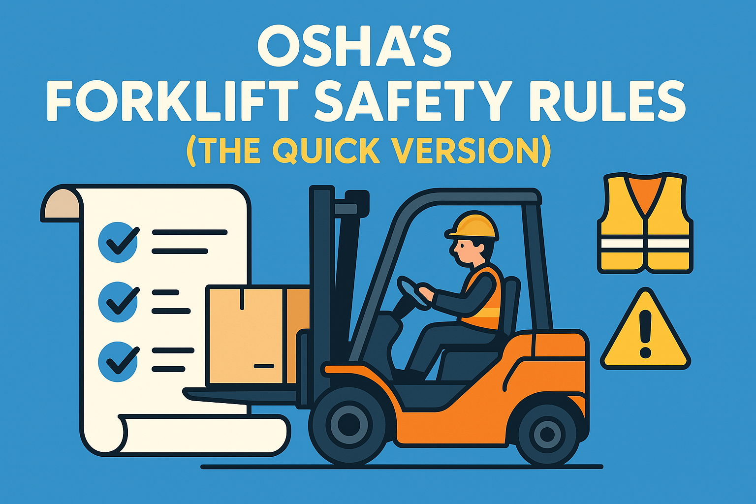 📜 OSHA's Forklift Safety Rules (The Quick Version)
